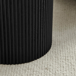 Furniturebox Penfold Black Round Wooden Pedestal Side Table - Size: 45 x 45 x 45cm - Wilko - thumbnail 4