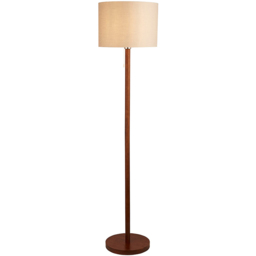 Lighting Collection Tarth Dark Wood Floor Lamp - Size: 39 x 40 x 49cm - Walnut, Grey and Chrome - Wilko - thumbnail 4