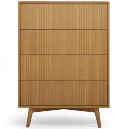 Teamson Home Tremolo 4 Drawer Natural Dresser - Wilko - thumbnail 4