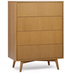 Teamson Home Tremolo 4 Drawer Natural Dresser - Wilko - thumbnail 3