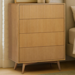 Teamson Home Tremolo 4 Drawer Natural Dresser - Wilko - thumbnail 1
