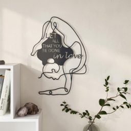 Decortie Do In Love Black Metal Wall Art Ornament 42.5 x 60cm - Size: 60 x 42.5 x 1.2cm - Wilko - thumbnail 4