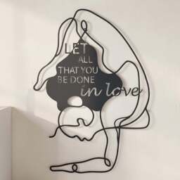 Decortie Do In Love Black Metal Wall Art Ornament 42.5 x 60cm - Size: 60 x 42.5 x 1.2cm - Wilko - thumbnail 3
