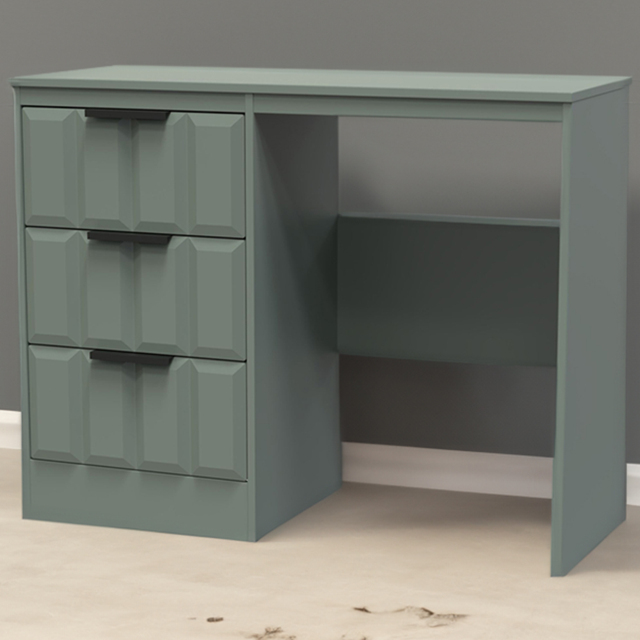 Crowndale New York 3 Drawer Reed Green Dressing Table - Wilko - image 1