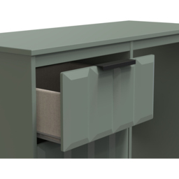 Crowndale New York 3 Drawer Reed Green Dressing Table - Wilko - thumbnail 7