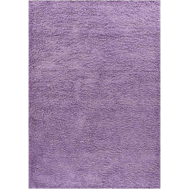 Desire Rugs Oxford Lilac Plain Shaggy Rug 80 x 150cm - Wilko - image 1