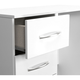 Crowndale Avon 3 Drawer Matt White Dressing Table Ready Assembled - White Matt - Wilko - thumbnail 7