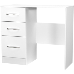 Crowndale Avon 3 Drawer Matt White Dressing Table Ready Assembled - White Matt - Wilko - thumbnail 5