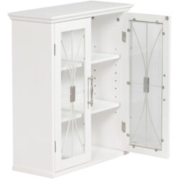 Teamson Home Delaney 2 Door White Removable Wooden Wall Cabinet - Size: 61.0 x 52.1 x 21.6cm - Wilko - thumbnail 7
