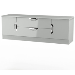 Crowndale Camden 2 Door 2 Drawer Grey Gloss and Dusk Grey Wide TV Unit Ready Assembled - Size: 50 x 146 x 42cm - Grey Gloss & Dusk Grey - Wilko - thumbnail 5