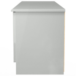Crowndale Camden 2 Door 2 Drawer Grey Gloss and Dusk Grey Wide TV Unit Ready Assembled - Size: 50 x 146 x 42cm - Grey Gloss & Dusk Grey - Wilko - thumbnail 4