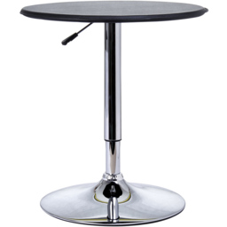 Portland 2 Seater Round Height Adjustable Swivel Bistro Bar Dining Table Black - Wilko - thumbnail 3