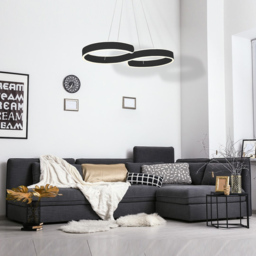 Milagro Infinity Black Pendant Lamp 60W 230V - Size: 30 x 60 x 100cm - Wilko - thumbnail 3