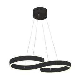 Milagro Infinity Black Pendant Lamp 60W 230V - Size: 30 x 60 x 100cm - Wilko - thumbnail 1