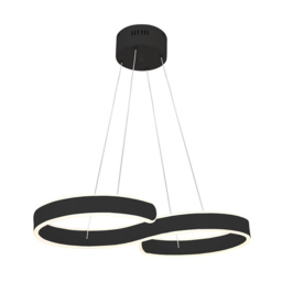 Milagro Infinity Black Pendant Lamp 60W 230V - Size: 30 x 60 x 100cm - Wilko - thumbnail 4