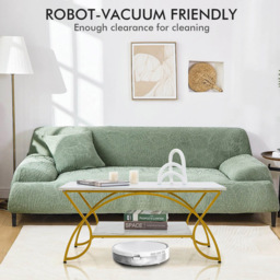 Costway Single Shelf White Faux Marble Coffee Table with Golden Metal Frame - Size: 116 x 60 x 12cm - Wilko - thumbnail 6