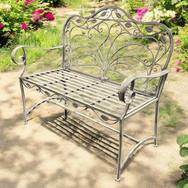 Acacia Home 2 Seater Stone Grey Garden Bench - Wilko - image 1