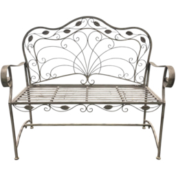 Acacia Home 2 Seater Stone Grey Garden Bench - Wilko - thumbnail 3