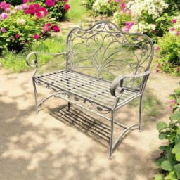 Acacia Home 2 Seater Stone Grey Garden Bench - Wilko - thumbnail 4