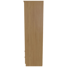 Crowndale Sherwood 2 Door 2 Drawer Oak Double Wardrobe - Size: 2 Door, 2 Drawer - Brown - Wilko - thumbnail 4