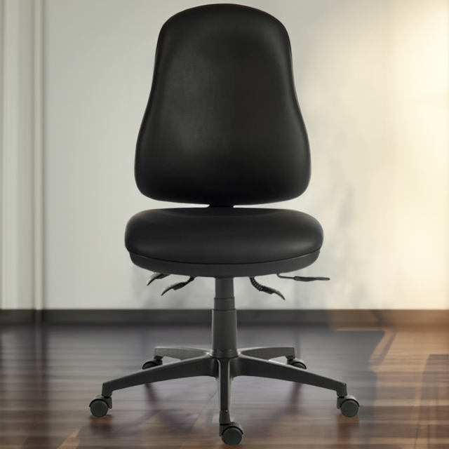 Teknik Black PU Ergonomic Office Chair - Size: 109 x 50 x 47cm - Teknik Office - Wilko - image 1