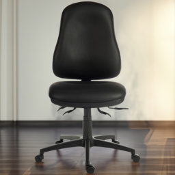 Teknik Black PU Ergonomic Office Chair - Size: 109 x 50 x 47cm - Teknik Office - Wilko