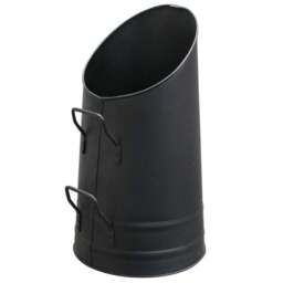 Marco Paul Tall Black Steel Coal Hod - Size: 41.5 x 23 x 25cm - Wilko