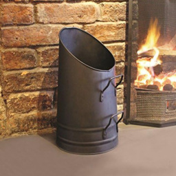 Marco Paul Tall Black Steel Coal Hod - Size: 41.5 x 23 x 25cm - Wilko - thumbnail 3