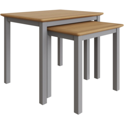 FWStyle Taberno Dove Grey Nest of Table Set of 2 - Wilko - thumbnail 3