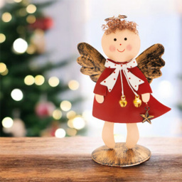 St Helens Red Coat Metal Angel Ornament - Size: 170 x 97 x 67cm - Wilko - thumbnail 3