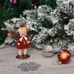 St Helens Red Coat Metal Angel Ornament - Size: 170 x 97 x 67cm - Wilko - thumbnail 4