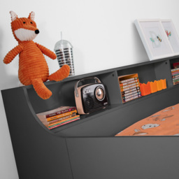 Julian Bowen Jupiter Anthracite Mid Sleeper with Storage - Size: Single - Grey - Wilko - thumbnail 6
