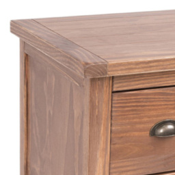 Cabinet Bits Tirolo 4 Drawer Light Brown Brass Cup Handle Chest of Drawers - Wilko - thumbnail 7