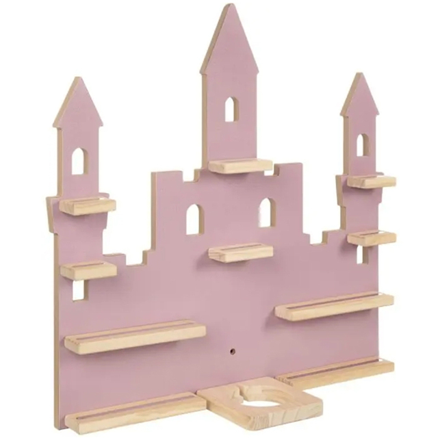 tectake 10 Shelf Pink Princess Palace Magnetic Floating Shelf - Size: 58 x 59 x 15.5cm - Wilko - image 1