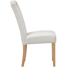 Pair of Avesbury Buttoned Dining Chairs Cream - Wilko - thumbnail 5