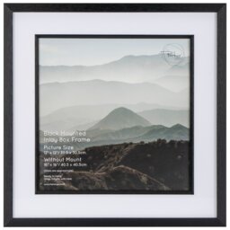 The Port Co Gallery Black Mounted Inlay Box Photo Frame 12 x 12 inch - The Port. Co Gallery - Wilko - thumbnail 1
