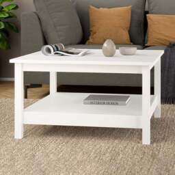 Florence Barcelona White Coffee Table - Size: 81 x 81 x 45cm - Wilko