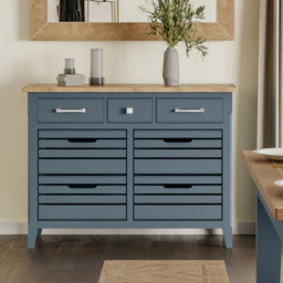 Baumhaus Signature 7 Drawer Blue Sideboard - Wilko - thumbnail 6