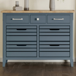 Baumhaus Signature 7 Drawer Blue Sideboard - Wilko - thumbnail 1