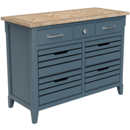 Baumhaus Signature 7 Drawer Blue Sideboard - Wilko - thumbnail 3