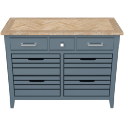 Baumhaus Signature 7 Drawer Blue Sideboard - Wilko - thumbnail 4