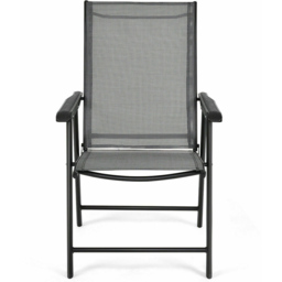 Costway Set of 2 Grey Folding Garden Chair - Size: 88.9 x 63.5 x 25.4cm - Wilko - thumbnail 4