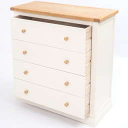Castelli 4 Drawer Off White Chest of Drawers with Wood Knobs - Wilko - thumbnail 6