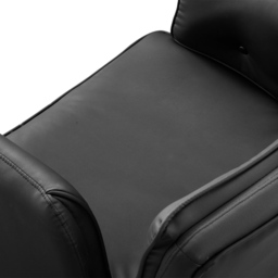 Living and Home Black Widened Seat Office Chair with Wheels - Size: 78 x 115 x 74cm - Wilko - thumbnail 6