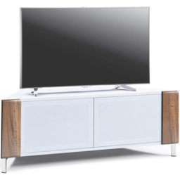MDA Designs Corvus 2 Door White and Walnut TV Cabinet - Size: 45 x 120 x 47cm - Multi - Wilko - thumbnail 5