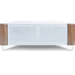 MDA Designs Corvus 2 Door White and Walnut TV Cabinet - Size: 45 x 120 x 47cm - Multi - Wilko - thumbnail 4