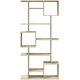 vidaXL 9 Shelf Sonoma Oak Bookcase - Size: 188 x 29 x 92cm - Brown - Wilko - thumbnail 6