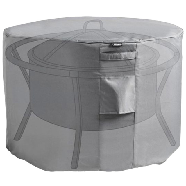VonHaus Round Fire Pit Cover - Size: 60 x 80 x 80cm - Grey - Wilko - image 1