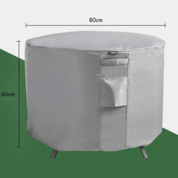 VonHaus Round Fire Pit Cover - Size: 60 x 80 x 80cm - Grey - Wilko - thumbnail 7