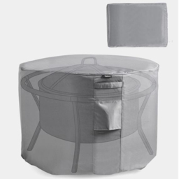VonHaus Round Fire Pit Cover - Size: 60 x 80 x 80cm - Grey - Wilko - thumbnail 3